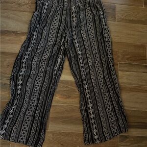 Black and White Patterned Pants
